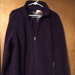 LL Bean Purple Fleece zip up jacket